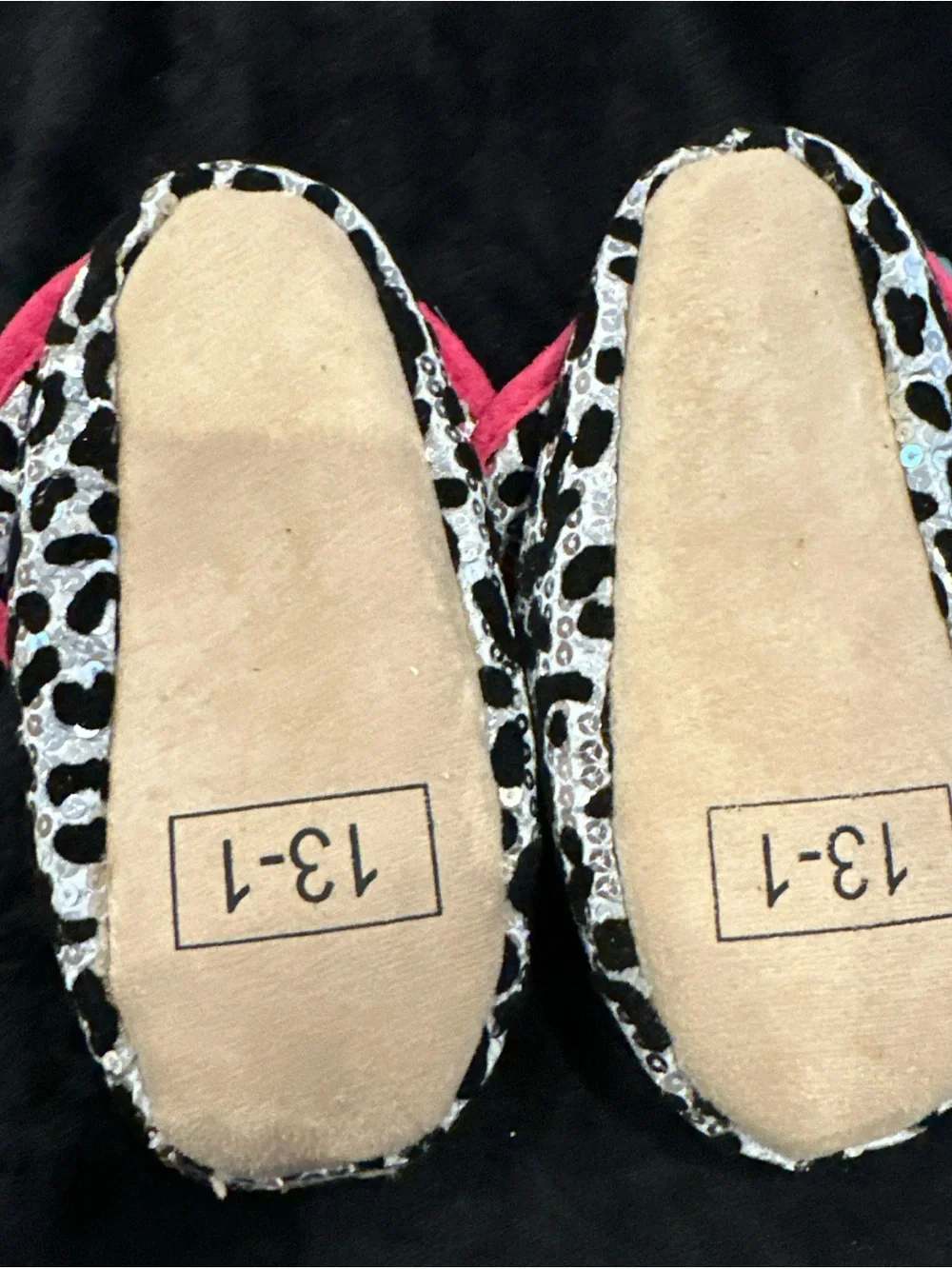 Leopard Sequin Cozy Slippers with Bright Trim